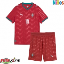 Camiseta Portugal Pedro Neto #18 Primera Equipación para niños Mundial 2026 manga corta (+ pantalones cortos)